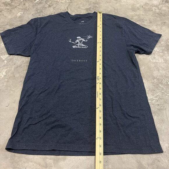 Greyson Wolf Man Logo Detroit T-Shirt Size Large XXXX Blue - Picture 2 of 6